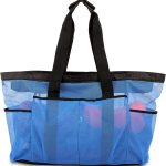 Extra Large Beach Bag， XL Mesh Tote with Zipper and Pockets Ideal for Your Family Beach Trip